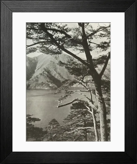 Framed Print : The Hotel Across The Lake, Shoji, 1910. Creator: Herbert Ponting Framed Print : The Hotel Across The Lake, Shoji, 1910. Creator: Herbert Ponting