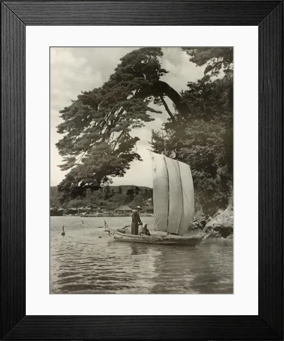 Framed Print : On Matsushima Bay, 1910. Creator: Herbert Ponting Framed Print : On Matsushima Bay, 1910. Creator: Herbert Ponting