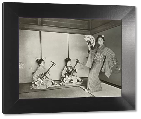 A Geisha Dancing, 1910. Creator: Herbert Ponting