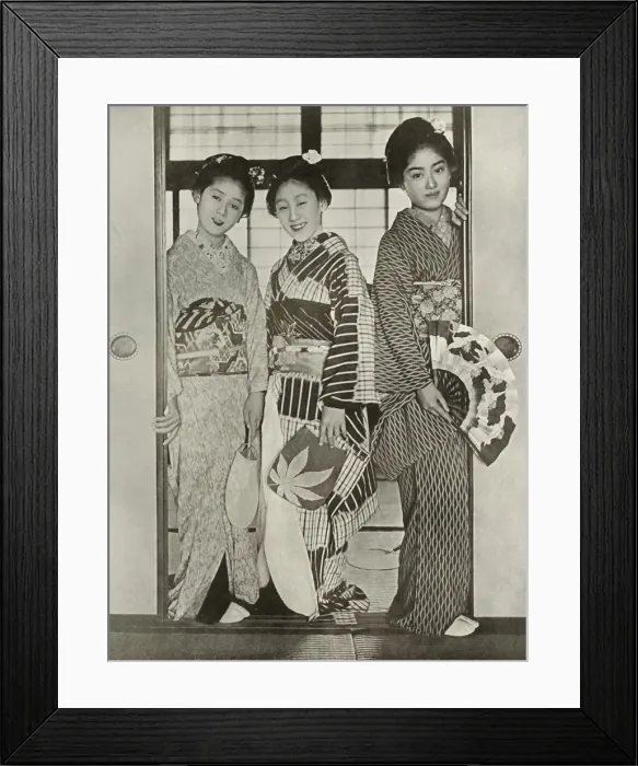 Framed Print : Geisha, 1910. Creator: Herbert Ponting Framed Print : Geisha, 1910. Creator: Herbert Ponting