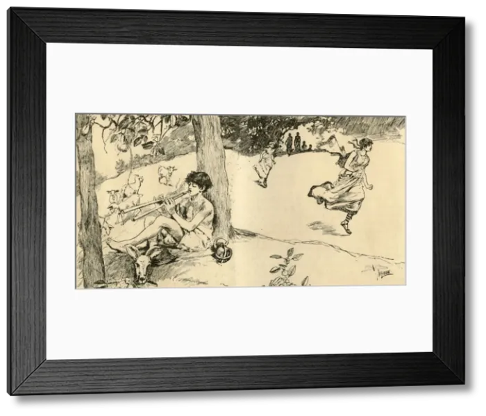Framed Print : The Race of the Spartan Girls, 1881. Creator: Unknown Framed Print : The Race of the Spartan Girls, 1881. Creator: Unknown