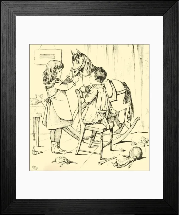 Framed Print : How The Rocking-Horse Ate The Cake, 1881. Creator: Unknown Framed Print : How The Rocking-Horse Ate The Cake, 1881. Creator: Unknown