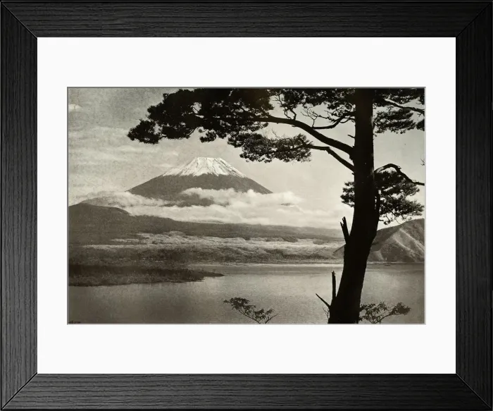 Framed Print : Fuji from Lake Motosu, 1910. Creator: Herbert Ponting Framed Print : Fuji from Lake Motosu, 1910. Creator: Herbert Ponting