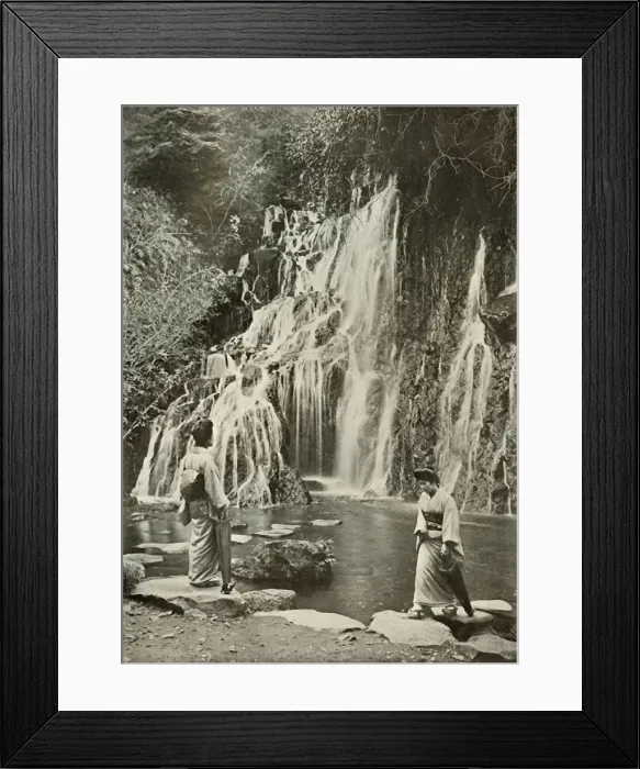 Framed Print : The Waterfall of Falling Jewels at Yumoto, 1910. Creator: Herbert Ponting Framed Print : The Waterfall of Falling Jewels at Yumoto, 1910. Creator: Herbert Ponting