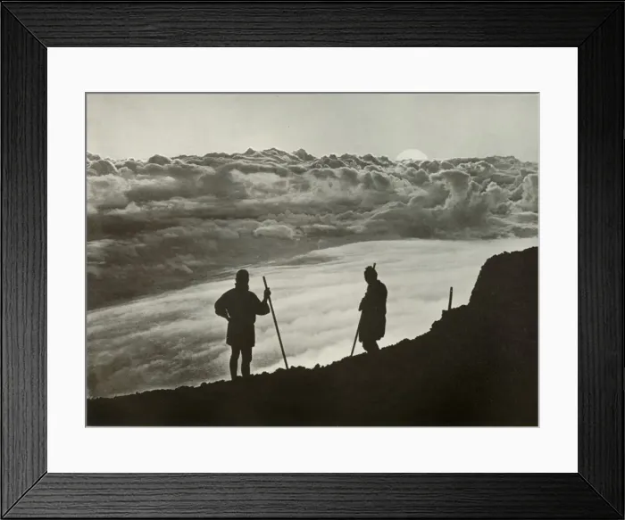 Framed Print : Sunset from the Summit of Fuji, 1910. Creator: Herbert Ponting Framed Print : Sunset from the Summit of Fuji, 1910. Creator: Herbert Ponting