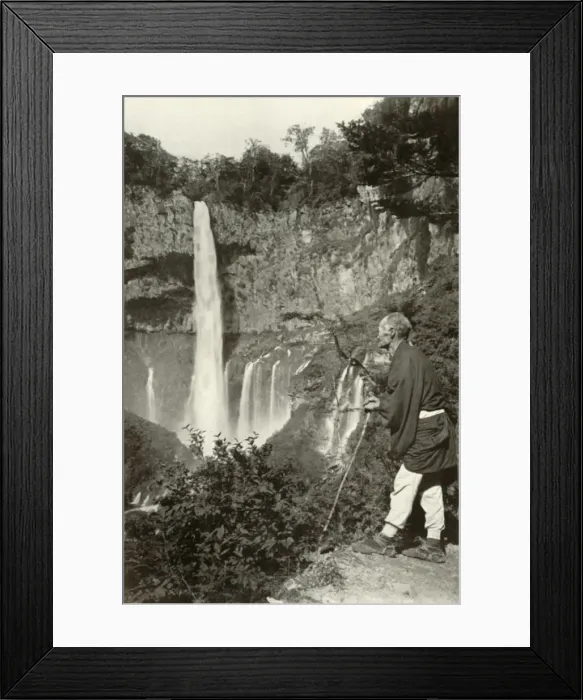 Framed Print : Kegon-No-Taki, 1910. Creator: Herbert Ponting Framed Print : Kegon-No-Taki, 1910. Creator: Herbert Ponting