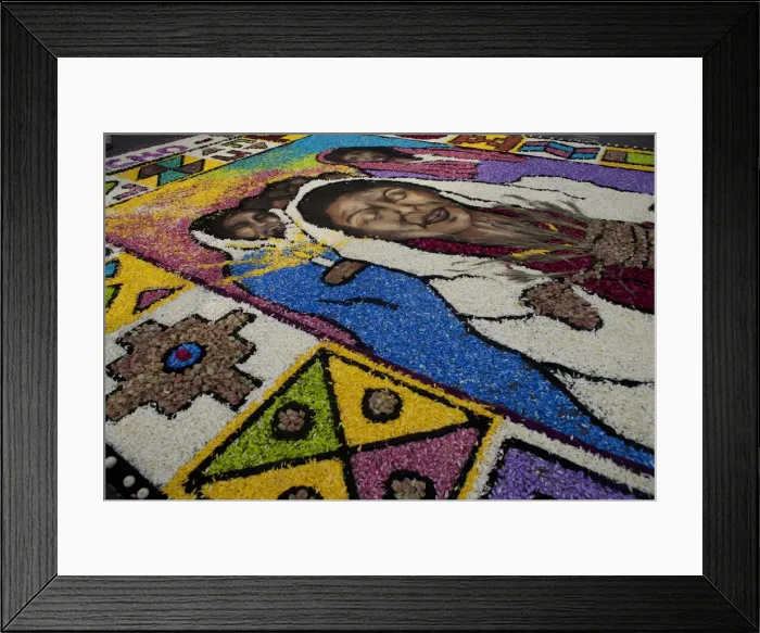 Framed Print : Holy Week Surco Flower Carpet, Lima, Peru, 2015. Creator: Luis Rosendo Framed Print : Holy Week Surco Flower Carpet, Lima, Peru, 2015. Creator: Luis Rosendo