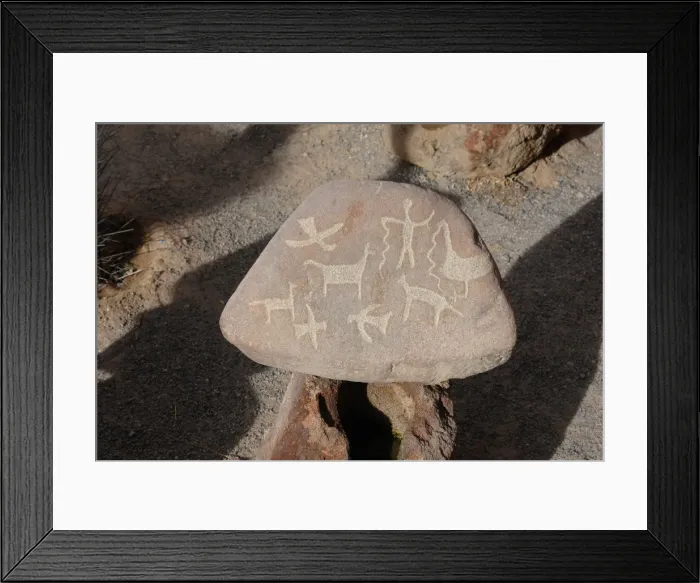 Framed Print : Stone Figures, Miculla Sacred Valley, Tacna, Peru, 2015. Creator: Luis Rosendo