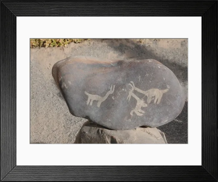 Framed Print : Stone Figures, Miculla Sacred Valley, Tacna, Peru, 2015. Creator: Luis Rosendo