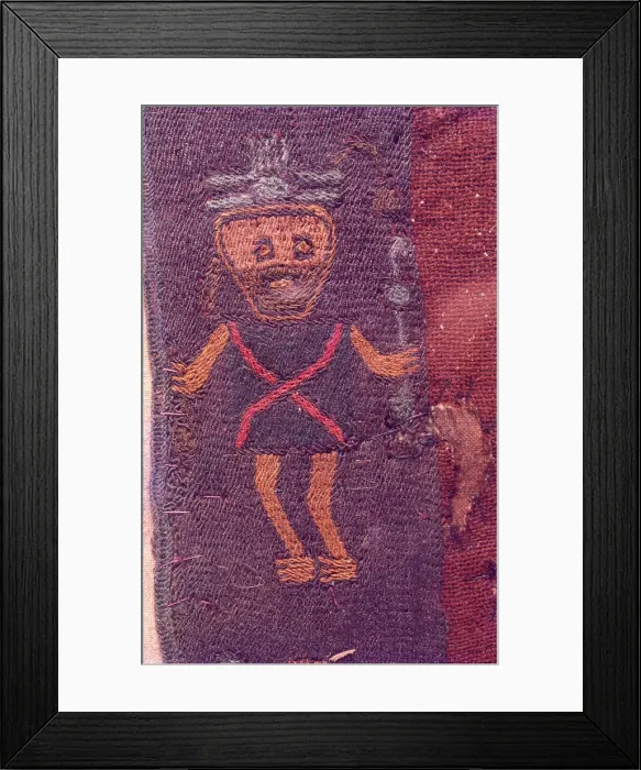 Framed Print : Textiles, Paracas Culture, Peru, 2015. Creator: Luis Rosendo