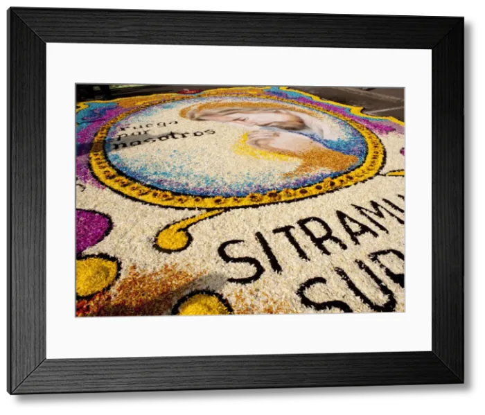 Framed Print : Holy Week Surco Flower Carpet, Lima, Peru, 2015. Creator: Luis Rosendo Framed Print : Holy Week Surco Flower Carpet, Lima, Peru, 2015. Creator: Luis Rosendo