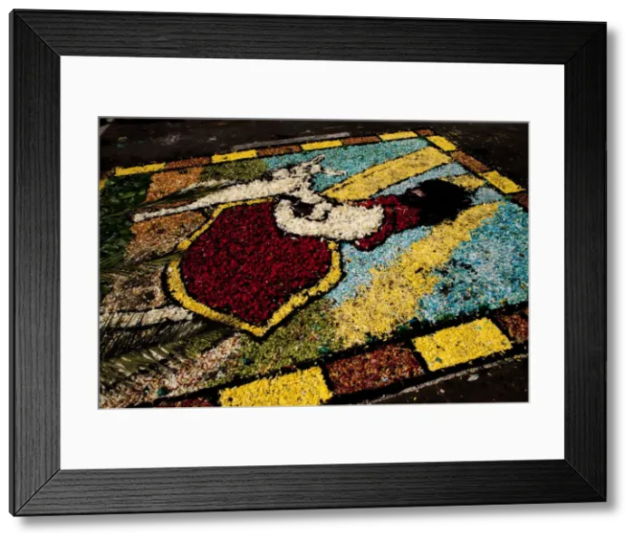 Framed Print : Holy Week Surco Flower Carpet, Lima, Peru, 2015. Creator: Luis Rosendo Framed Print : Holy Week Surco Flower Carpet, Lima, Peru, 2015. Creator: Luis Rosendo