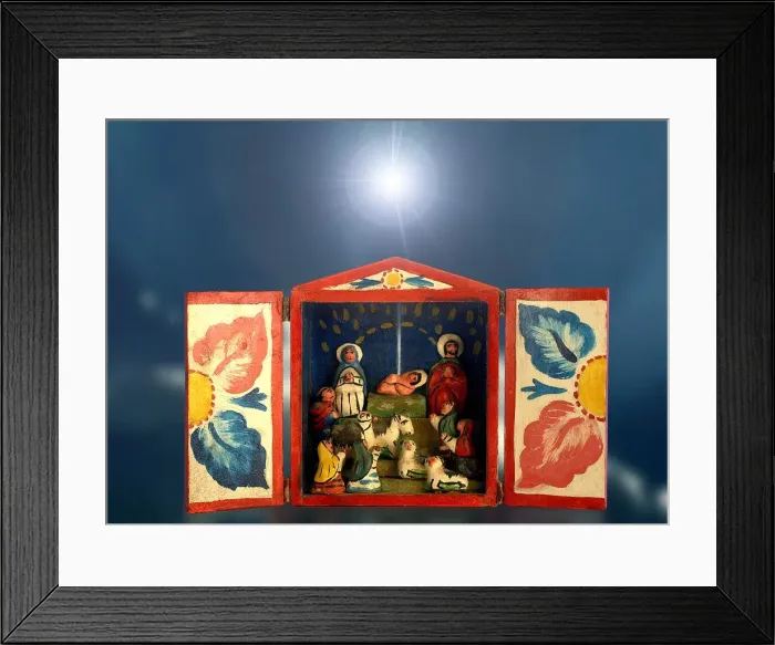 Framed Print : Nativity, Retablo, Ayacucho, Peru, 2015. Creator: Luis Rosendo Framed Print : Nativity, Retablo, Ayacucho, Peru, 2015. Creator: Luis Rosendo