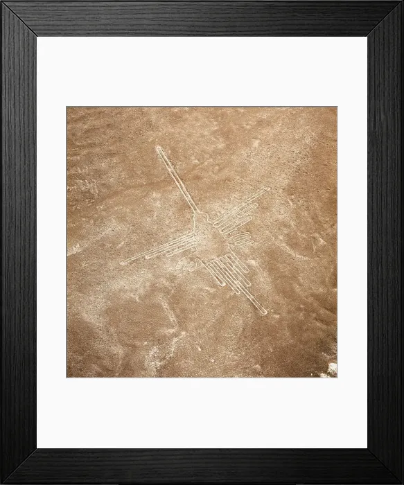 Framed Print : The Hummingbird, Nazca Lines, Ica, Peru, 2015. Creator: Luis Rosendo Framed Print : The Hummingbird, Nazca Lines, Ica, Peru, 2015. Creator: Luis Rosendo
