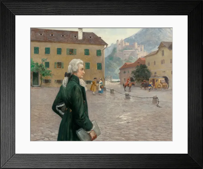 Framed Print : The Young Mozart in Salzburg. Creator: Nowak, Otto Robert (1874-1945) Framed Print : The Young Mozart in Salzburg. Creator: Nowak, Otto Robert (1874-1945)