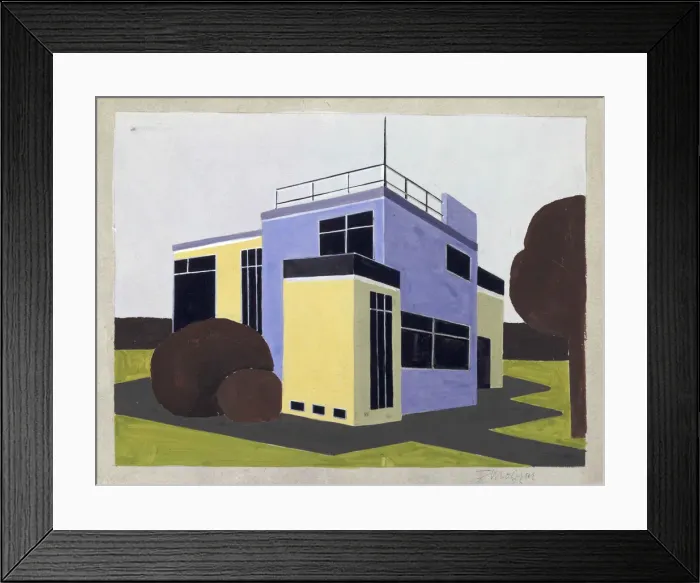 Framed Print : Design for a Detached House, 1923. Creator: Molnar, Farkas (1897-1945) Framed Print : Design for a Detached House, 1923. Creator: Molnar, Farkas (1897-1945)