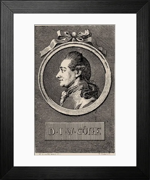 Framed Print : Portrait of the author Johann Wolfgang von Goethe (1749-1832), 1776. Creator: Chodowiecki Framed Print : Portrait of the author Johann Wolfgang von Goethe (1749-1832), 1776. Creator: Chodowiecki