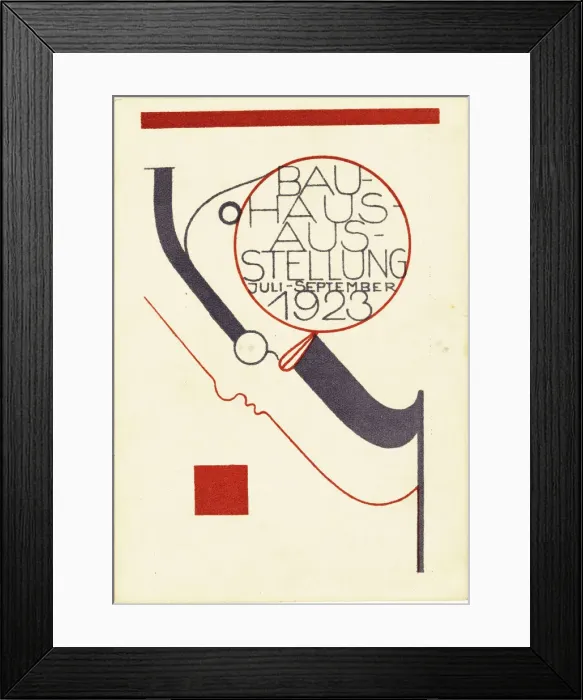 Framed Print : Bauhaus exhibition. Postcard, 1923. Creator: Schlemmer, Oskar (1888-1943) Framed Print : Bauhaus exhibition. Postcard, 1923. Creator: Schlemmer, Oskar (1888-1943)