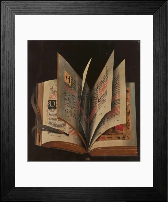 Framed Print : An open book, Mid of 16th cen Creator: Anonymous Framed Print : An open book, Mid of 16th cen Creator: Anonymous