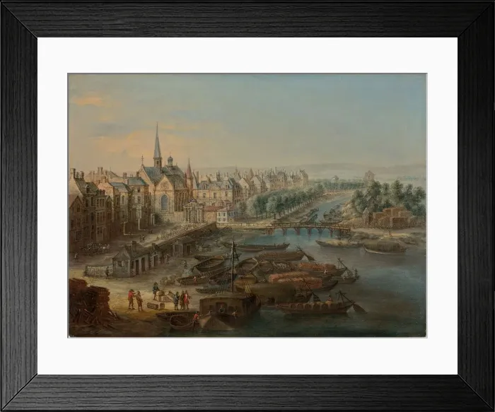 Framed Print : View of the Arsenal, the port Saint Paul and the quai des Celestins in Paris, 1730s Framed Print : View of the Arsenal, the port Saint Paul and the quai des Celestins in Paris, 1730s