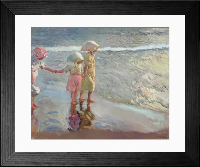 Framed Print : The three sisters on the beach, 1908. Creator: Sorolla y Bastida, Joaquin (1863-1923)