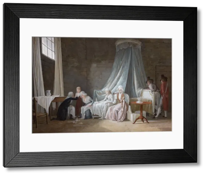 Framed Print : Madame Royale healed by Brunier on January 24th 1793. The royal family at the Temple Prison Framed Print : Madame Royale healed by Brunier on January 24th 1793. The royal family at the Temple Prison