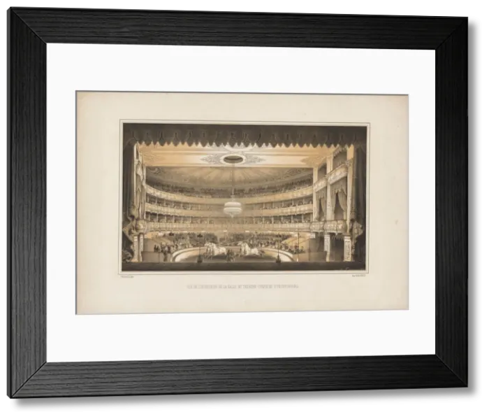 Framed Print : Interior of the Equestrian Circus Theatre in Saint Petersburg, 1850. Creator: Premazzi