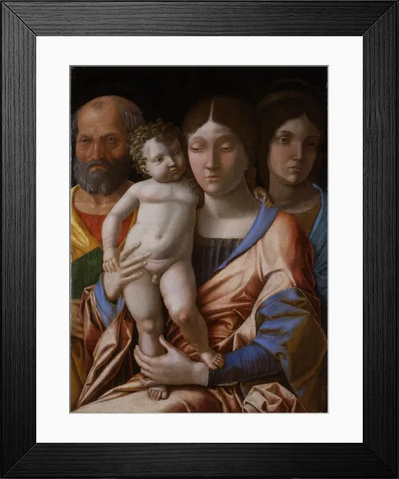 Framed Print : The Holy Family with a saint, 1495. Creator: Mantegna, Andrea (1431-1506) Framed Print : The Holy Family with a saint, 1495. Creator: Mantegna, Andrea (1431-1506)