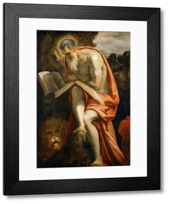 Framed Print : Saint Jerome, ca 1573-1575. Creator: Tintoretto, Jacopo (1518-1594) Framed Print : Saint Jerome, ca 1573-1575. Creator: Tintoretto, Jacopo (1518-1594)