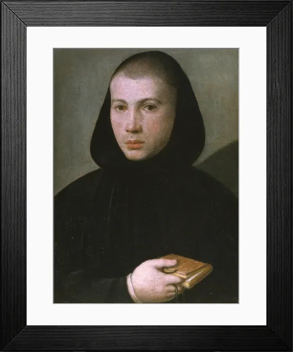 Framed Print : Portrait of a young Benedictine monk, First Half of 16th cen Creator: Caroto, Giovan Francesco (c
