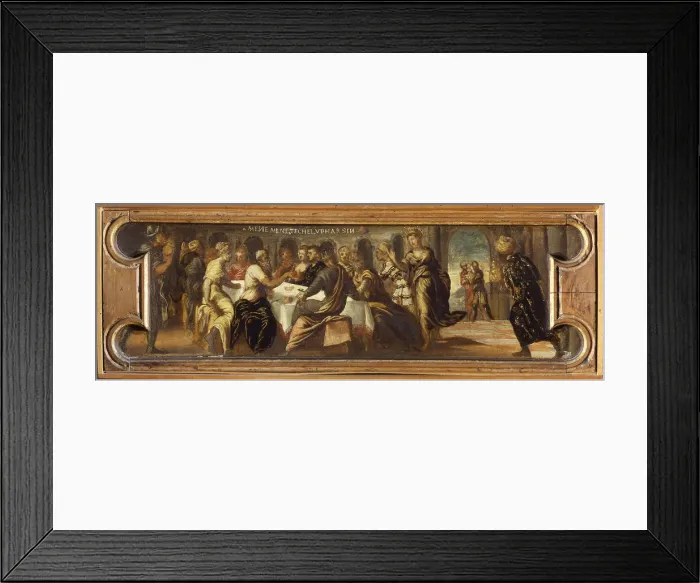 Framed Print : The Feast of Belshazzar. Creator: Tintoretto, Jacopo (1518-1594) Framed Print : The Feast of Belshazzar. Creator: Tintoretto, Jacopo (1518-1594)