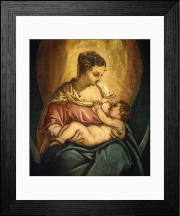 Framed Print : Madonna Allattante. Creator: Tintoretto, Jacopo (1518-1594) Framed Print : Madonna Allattante. Creator: Tintoretto, Jacopo (1518-1594)