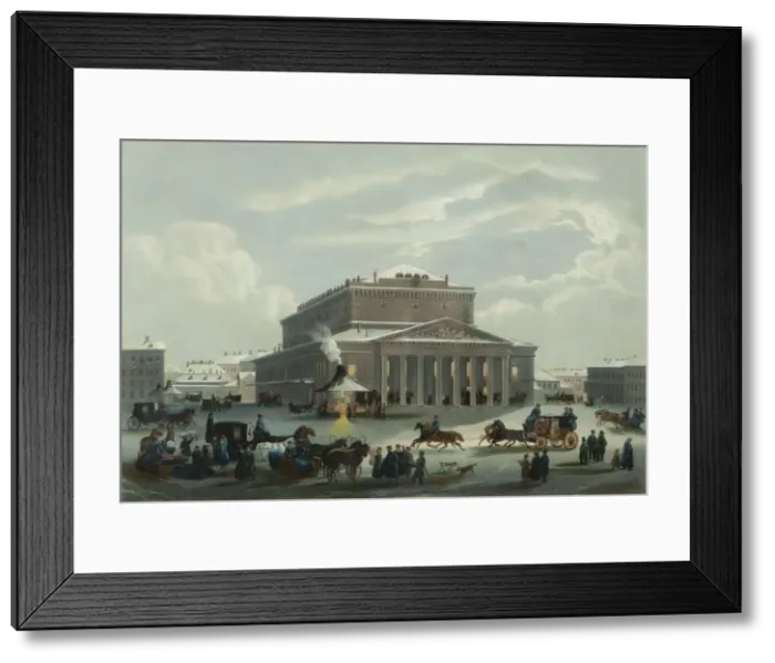 Framed Print : The Saint Petersburg Imperial Bolshoi Kamenny Theatre, End 1840s. Creator: Diez, Samuel Friedrich Framed Print : The Saint Petersburg Imperial Bolshoi Kamenny Theatre, End 1840s. Creator: Diez, Samuel Friedrich
