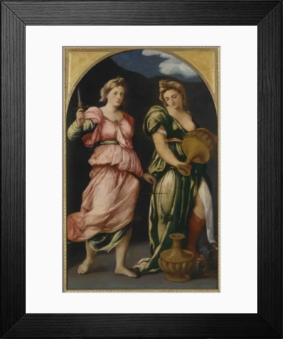 Framed Print : Justice and Temperance, First Half of 16th cen Creator: Veronese (de Pitati), Bonifacio Framed Print : Justice and Temperance, First Half of 16th cen Creator: Veronese (de Pitati), Bonifacio