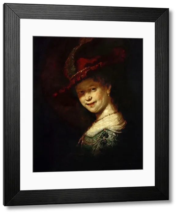 Framed Print : Saskia van Uylenburgh as girl, 1633. Creator: Rembrandt van Rhijn (1606-1669) Framed Print : Saskia van Uylenburgh as girl, 1633. Creator: Rembrandt van Rhijn (1606-1669)