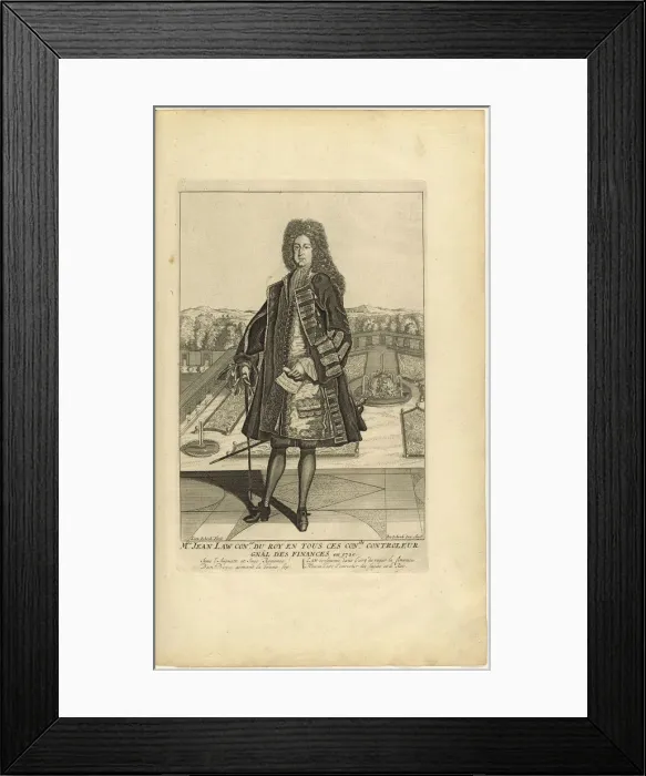 Framed Print : Portrait of John Law (1671-1729), 1720. Creator: Anonymous Framed Print : Portrait of John Law (1671-1729), 1720. Creator: Anonymous