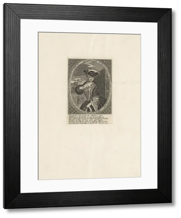 Framed Print : Portrait of Katherine Seigneur, nee Knowles (1669-1747), John Laws wife, 1720 Framed Print : Portrait of Katherine Seigneur, nee Knowles (1669-1747), John Laws wife, 1720