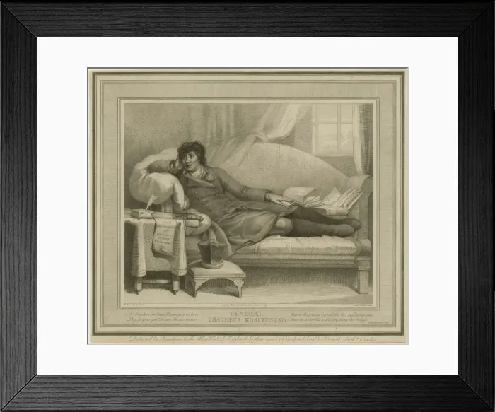Framed Print : Tadeusz Kosciuszko (1746-1817), 1798. Creator: Cardon, Anthony (1772-1813) Framed Print : Tadeusz Kosciuszko (1746-1817), 1798. Creator: Cardon, Anthony (1772-1813)