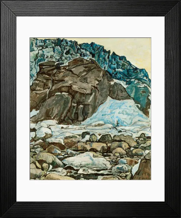 Framed Print : Grindelwald Glacier, 1912. Creator: Hodler, Ferdinand (1853-1918) Framed Print : Grindelwald Glacier, 1912. Creator: Hodler, Ferdinand (1853-1918)