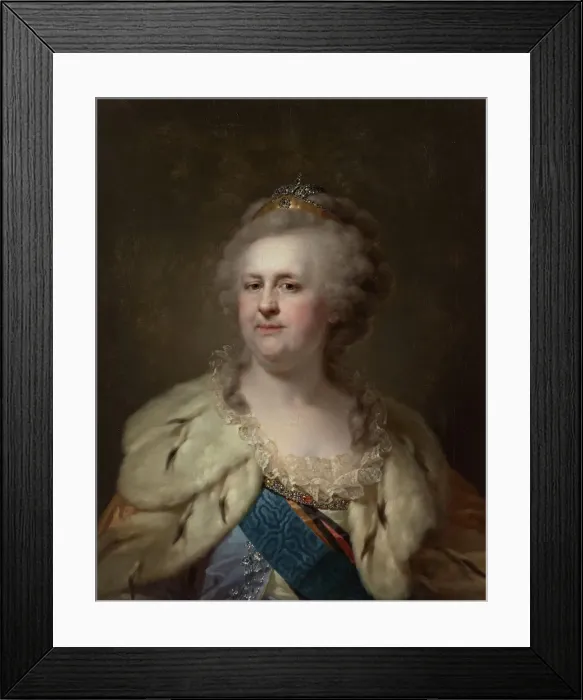 Framed Print : Portrait of Empress Catherine II (1729-1796), 1790s. Creator: Lampi, Johann-Baptist von Framed Print : Portrait of Empress Catherine II (1729-1796), 1790s. Creator: Lampi, Johann-Baptist von