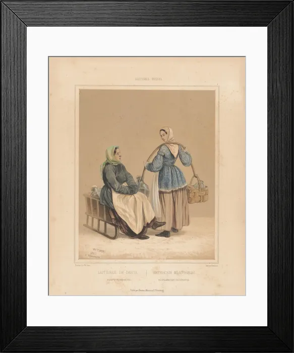 Framed Print : Dairywomen in Okhta, Mid of the 19th cen Creator: Timm, Vasily (George Wilhelm) (1820-1895) Framed Print : Dairywomen in Okhta, Mid of the 19th cen Creator: Timm, Vasily (George Wilhelm) (1820-1895)