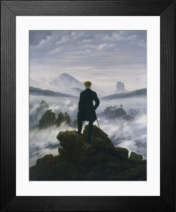 Framed Print : Wanderer above the Sea of Fog, c. 1817. Creator: Friedrich, Caspar David (1774-1840) Framed Print : Wanderer above the Sea of Fog, c. 1817. Creator: Friedrich, Caspar David (1774-1840)