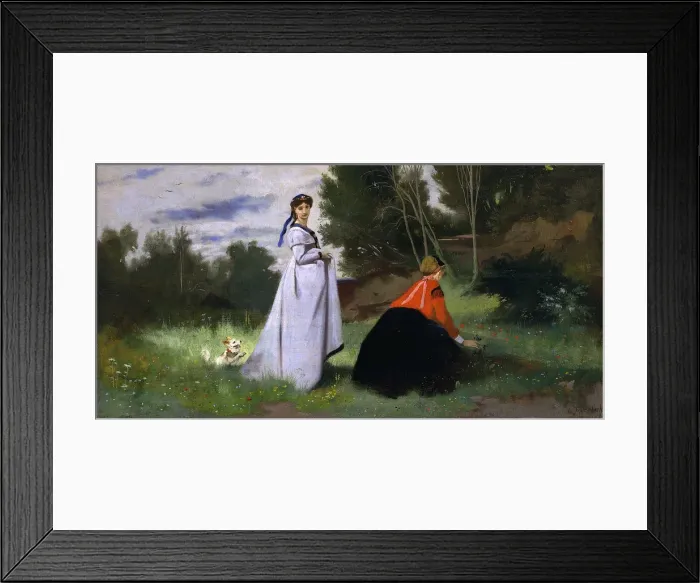 Framed Print : Two ladies in a landscape, 1867. Creator: Feuerbach, Anselm (1829-1880) Framed Print : Two ladies in a landscape, 1867. Creator: Feuerbach, Anselm (1829-1880)