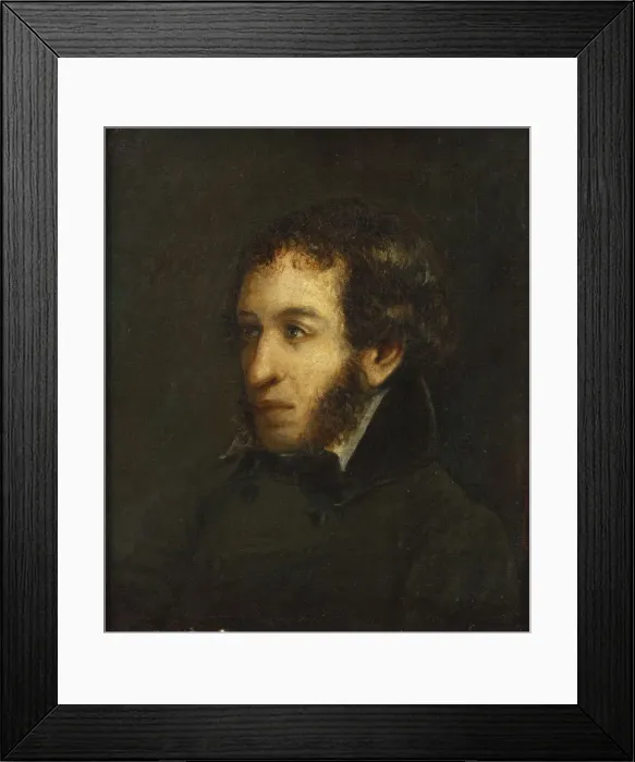Framed Print : Last lifetime portrait of the poet Alexander Sergeyevich Pushkin (1799-1837), 1837 Framed Print : Last lifetime portrait of the poet Alexander Sergeyevich Pushkin (1799-1837), 1837
