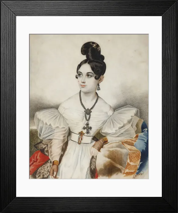 Framed Print : Apollonia (Apollinaria) Mikhailovna Vielgorskaya (1818-1887), 1830s. Creator: Hampeln Framed Print : Apollonia (Apollinaria) Mikhailovna Vielgorskaya (1818-1887), 1830s. Creator: Hampeln