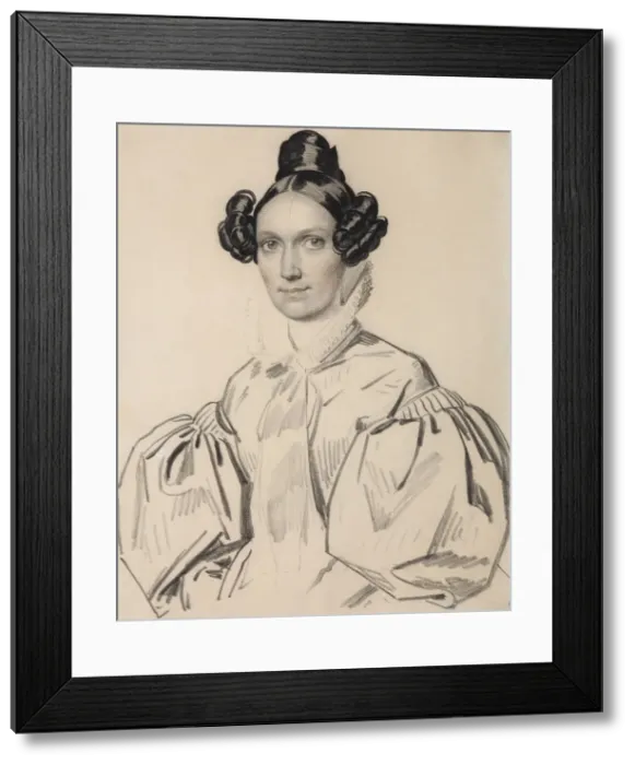 Framed Print : Portrait of Olga Nikolaevna Talyzina, nee Zubova (1803-1882), Early 1830s. Creator: Hampeln Framed Print : Portrait of Olga Nikolaevna Talyzina, nee Zubova (1803-1882), Early 1830s. Creator: Hampeln