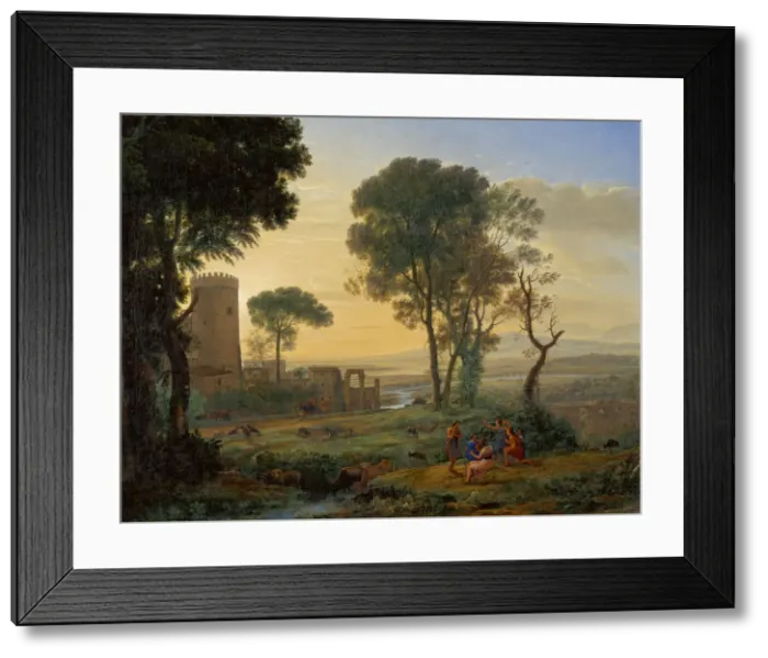 Framed Print : Landscape with the Flight into Egypt, c. 1646. Creator: Lorrain, Claude (1600-1682) Framed Print : Landscape with the Flight into Egypt, c. 1646. Creator: Lorrain, Claude (1600-1682)