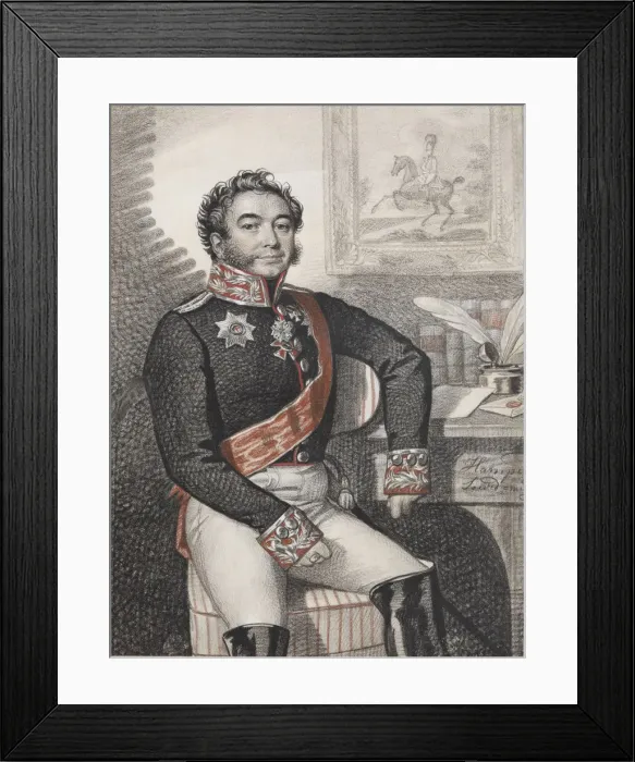 Framed Print : Portrait of Fyodor Petrovich Opochinin (1779-1852), 1826. Creator: Hampeln, Carl Framed Print : Portrait of Fyodor Petrovich Opochinin (1779-1852), 1826. Creator: Hampeln, Carl