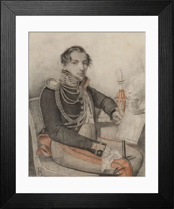 Framed Print : Portrait of Count Pyotr Petrovich Konovnitsyn (1803-1830), Early 1820s. Creator: Hampeln Framed Print : Portrait of Count Pyotr Petrovich Konovnitsyn (1803-1830), Early 1820s. Creator: Hampeln