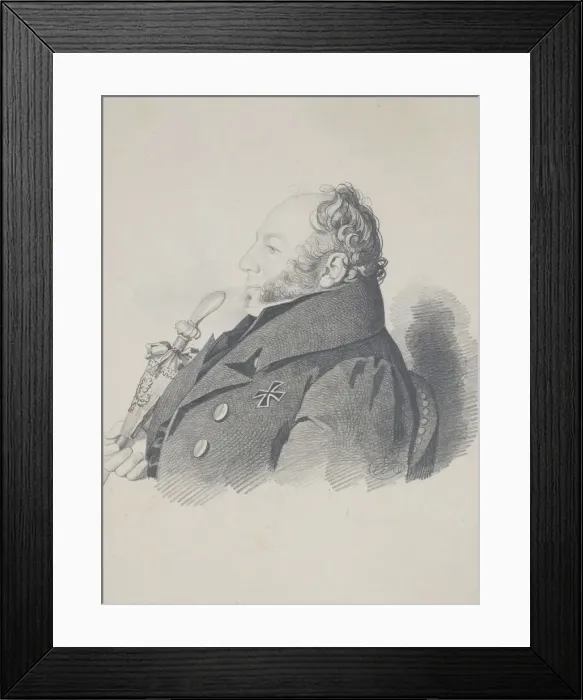 Framed Print : Portrait of Vasily Vasilyevich Kochubey (1784-1844), c. 1832. Creator: Hampeln, Carl Framed Print : Portrait of Vasily Vasilyevich Kochubey (1784-1844), c. 1832. Creator: Hampeln, Carl